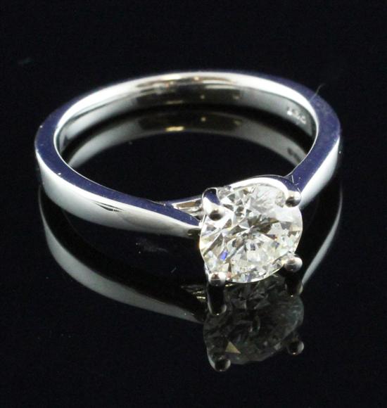 An 18ct white gold mounted solitaire 17146a