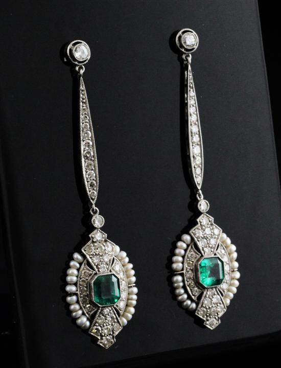 A pair of Belle Epoque diamond 17147b