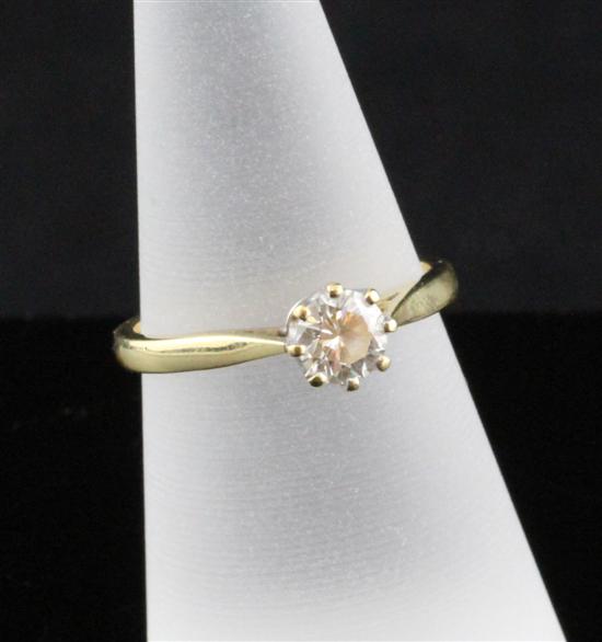 An 18ct gold solitaire diamond 171492