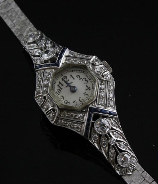 A sapphire and diamond set 14ct 171496