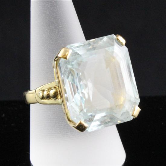 A gold mounted large aquamarine 1714a0