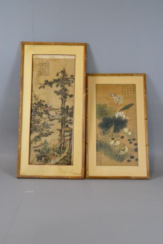  2 Framed Chinese Water Color 1715e3