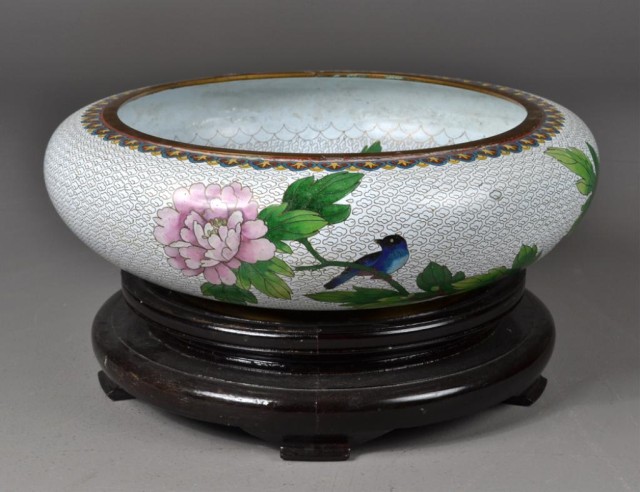 A Large Chinese Cloissone Basin 1715fe