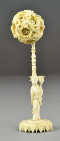Chinese Carved Ivory Puzzle BallIntricatedly