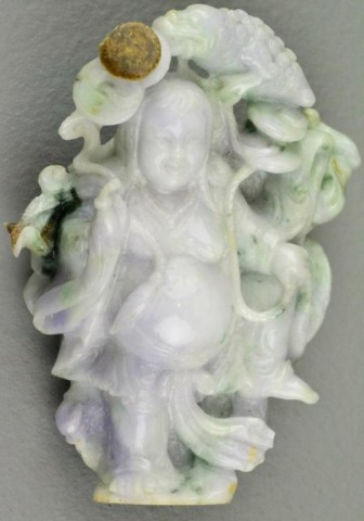 Chinese Carved Lavender Jade BoulderFinely 171628
