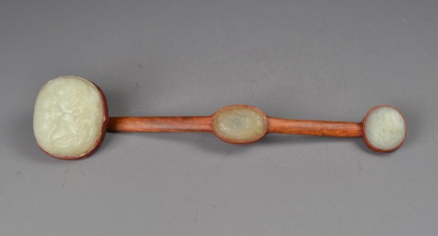 A Chinese Ruyi Scepter with Jade