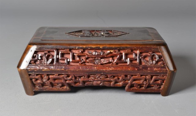 Chinese Carved Wooden Box And LidVery 171689