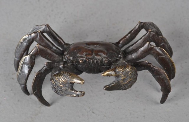 Chinese Bronze Model Of A CrabFinely 1716af