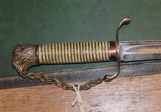 An English hanger c 1770 blade 1716ff
