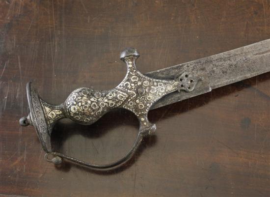 A 19th century Indian talwar with 17171c