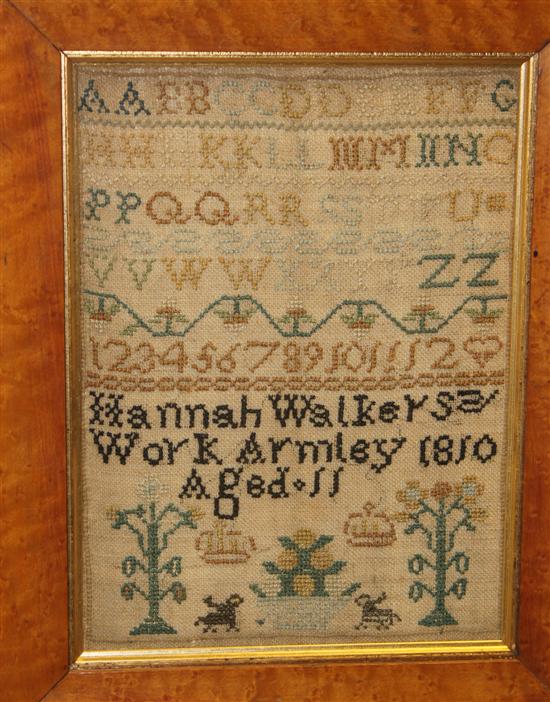 A George III needlework sampler 171729