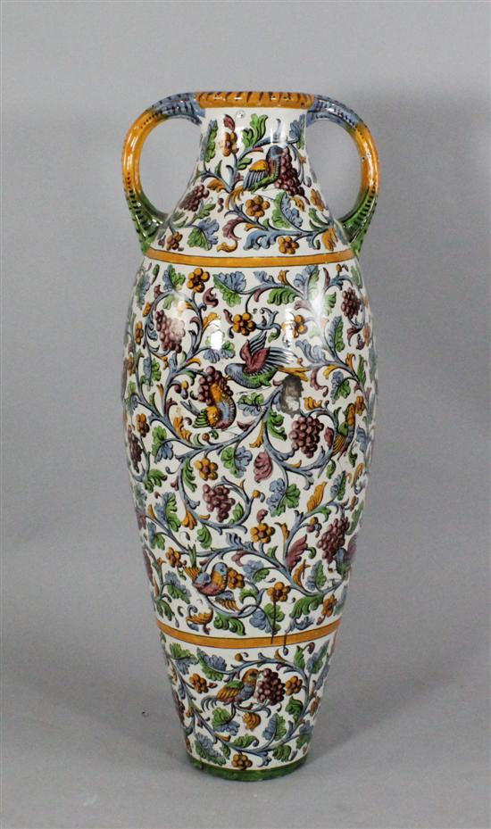 A large Italian maiolica slender