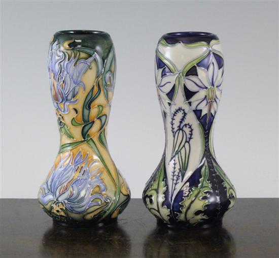 Two Moorcroft waisted vases designed
