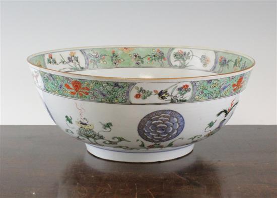 A Chinese famille verte punch bowl 1717da