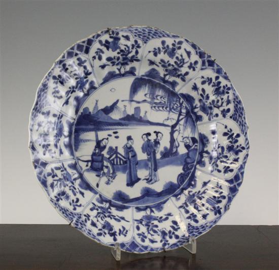 A Chinese blue and white dish Kangxi 1717d6