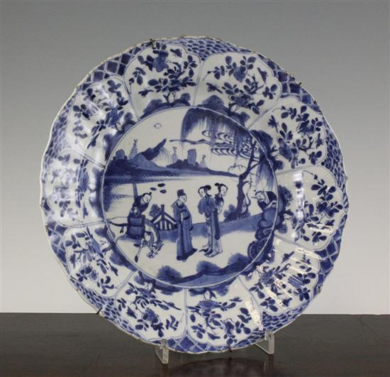 A Chinese blue and white dish Kangxi