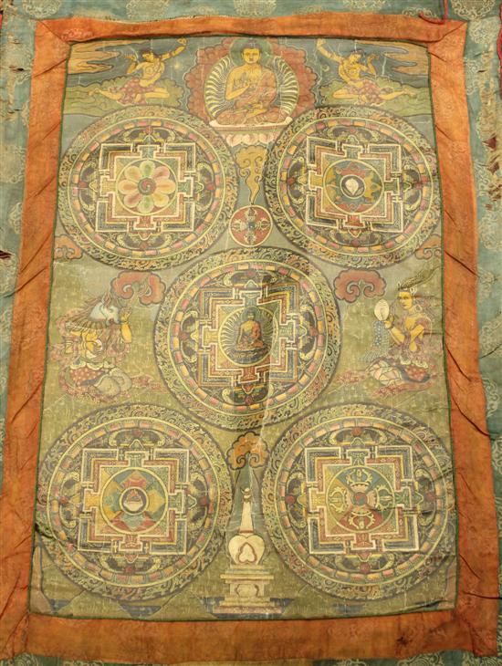 A Tibetan Mandala Thangka late