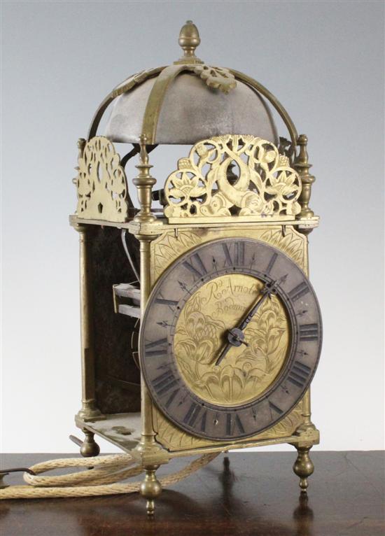 A late 17th century brass lantern 171833