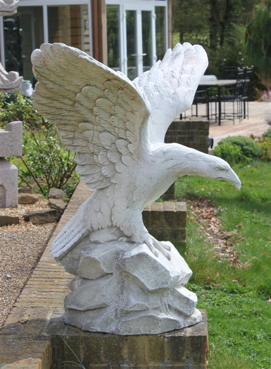 A composition garden statue modelled 171863