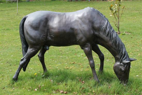 A modern near lifesize bronze model