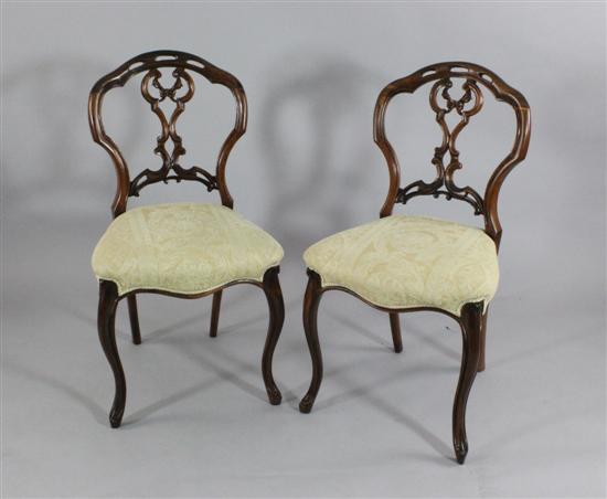 A set of six early Victorian carved