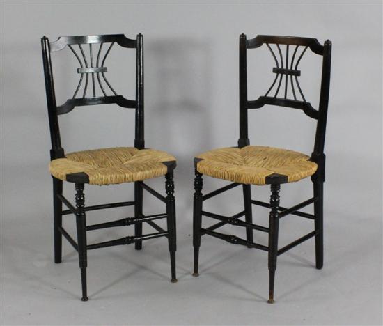 A pair of Arts and Crafts ebonised 1718e0