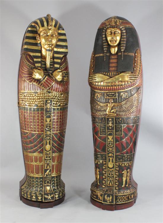 A pair of modern carved and painted 1718f2