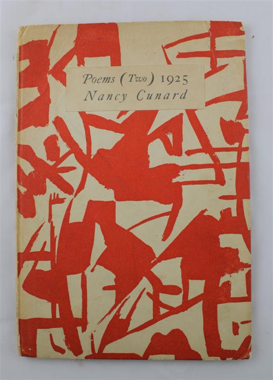 CUNARD N POEMS TWO 1925 signed 171905