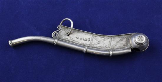 A George III silver bosun's call