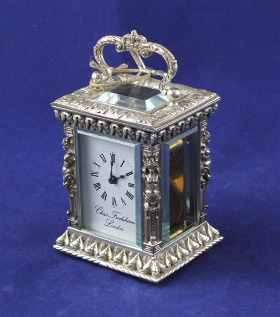 A 20th century silver cased carriage 171954