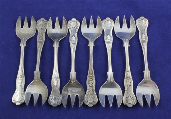 A set of eight 1930's silver King's