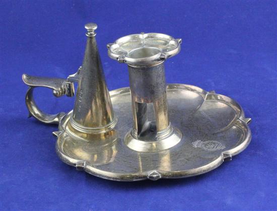 A George IV silver chamberstick