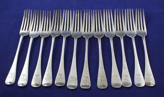 A set of twelve Victorian silver 1719ac