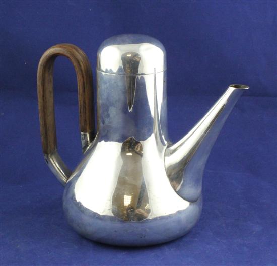 A stylish 1970's silver coffee