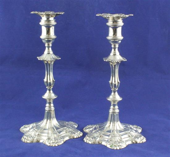 A pair of late George II cast silver 1719e3