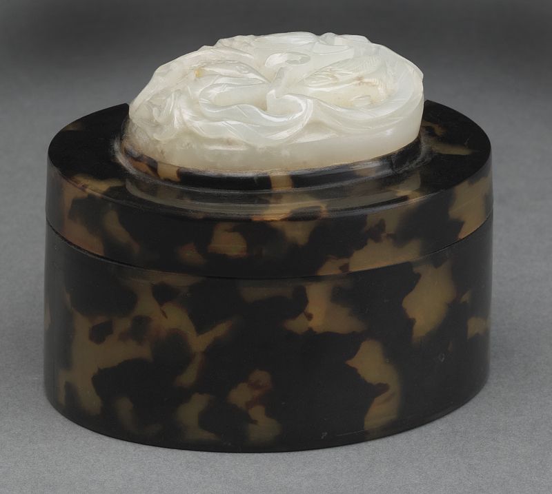 Chinese Qing jade inlaid tortoise 174143