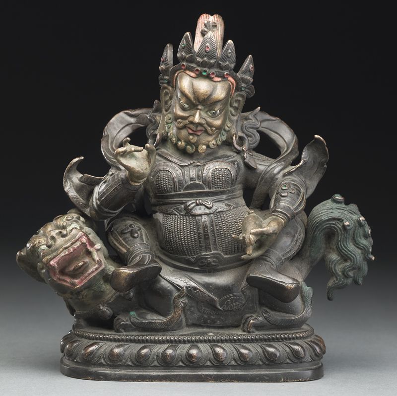 Chinese - Tibetan Qing bronze God