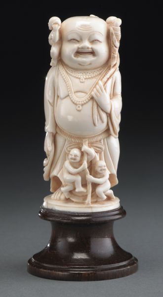 Chinese carved ivory Maitreya Buddha 174196
