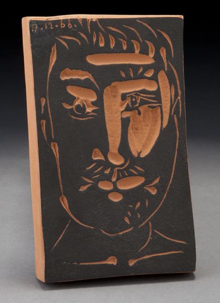 Pablo Picasso Visage dhomme terracotta