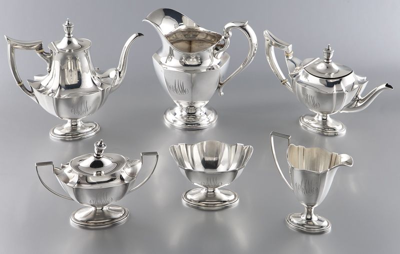 6 Pcs Gorham Sterling silver tea 1741ec