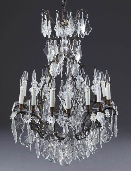 Louis XV style 15 light cut crystal 1741f2