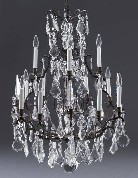 Louis XV style twelve light crystal 17422a