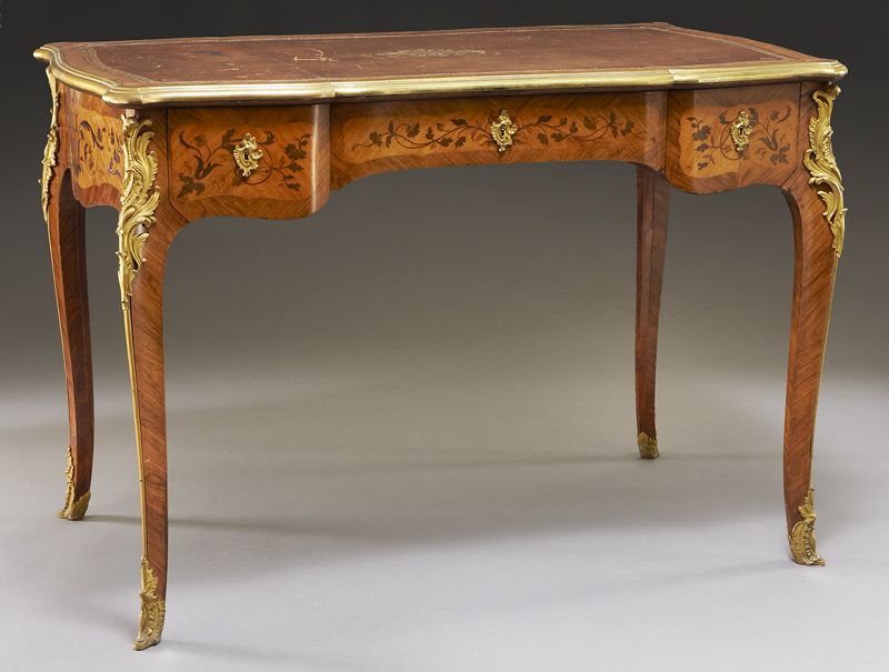 Louis XV style floral marquetry inlaid