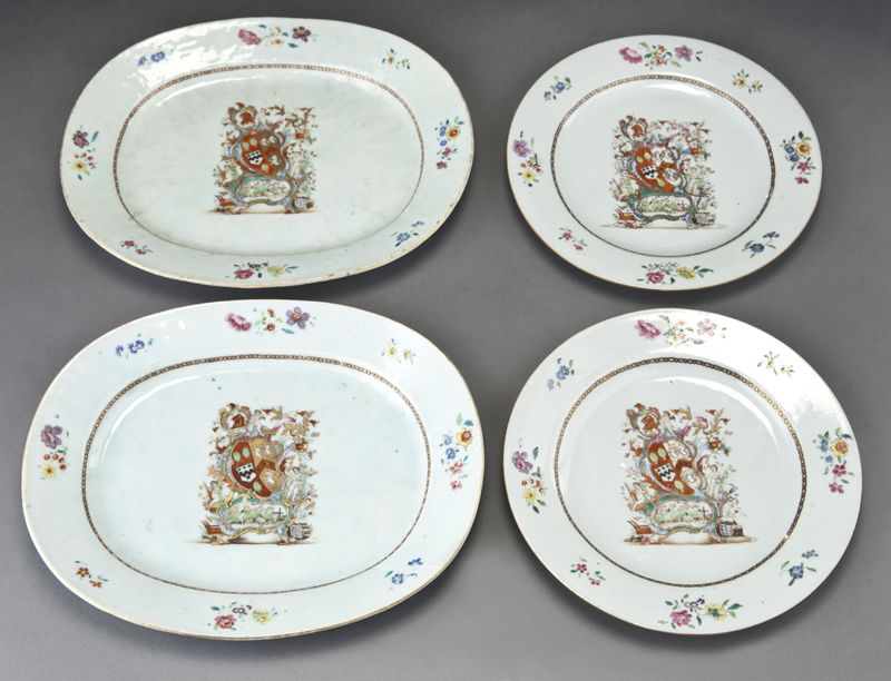 (4) Chinese Qianlong export Armorial