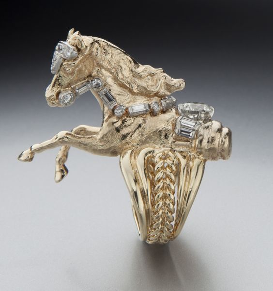 14K gold and diamond horse design 174260