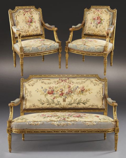 3 Pcs Louis XVI style gilt wood 17426a