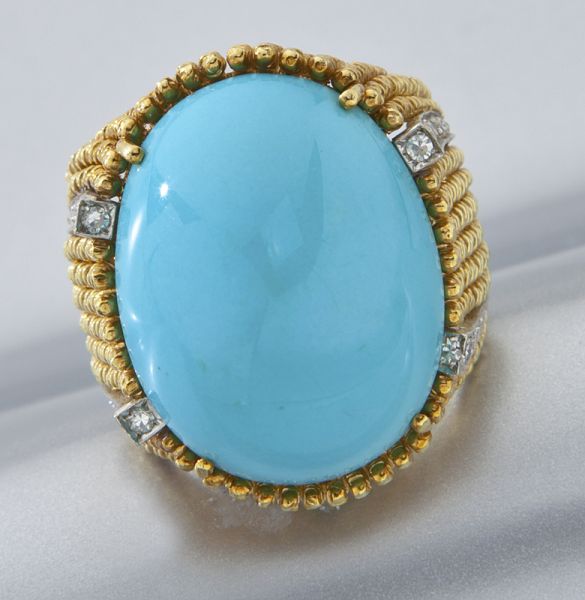 18K gold Persian turquoise and 17429c