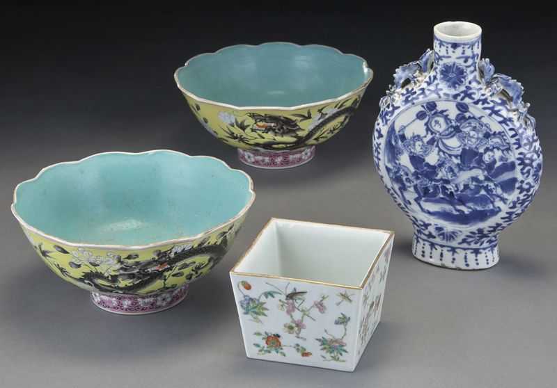 4 Pcs Chinese porcelain including 1  1742ad