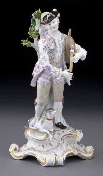 Meissen figure of a man holding 1742ae