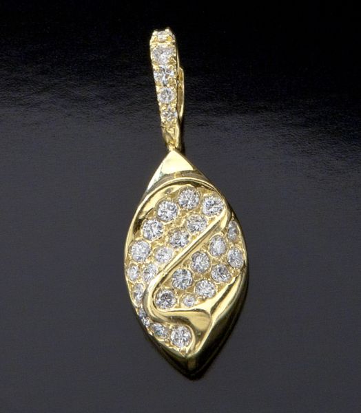 18K gold and diamond enhancer/pendantfeaturing
